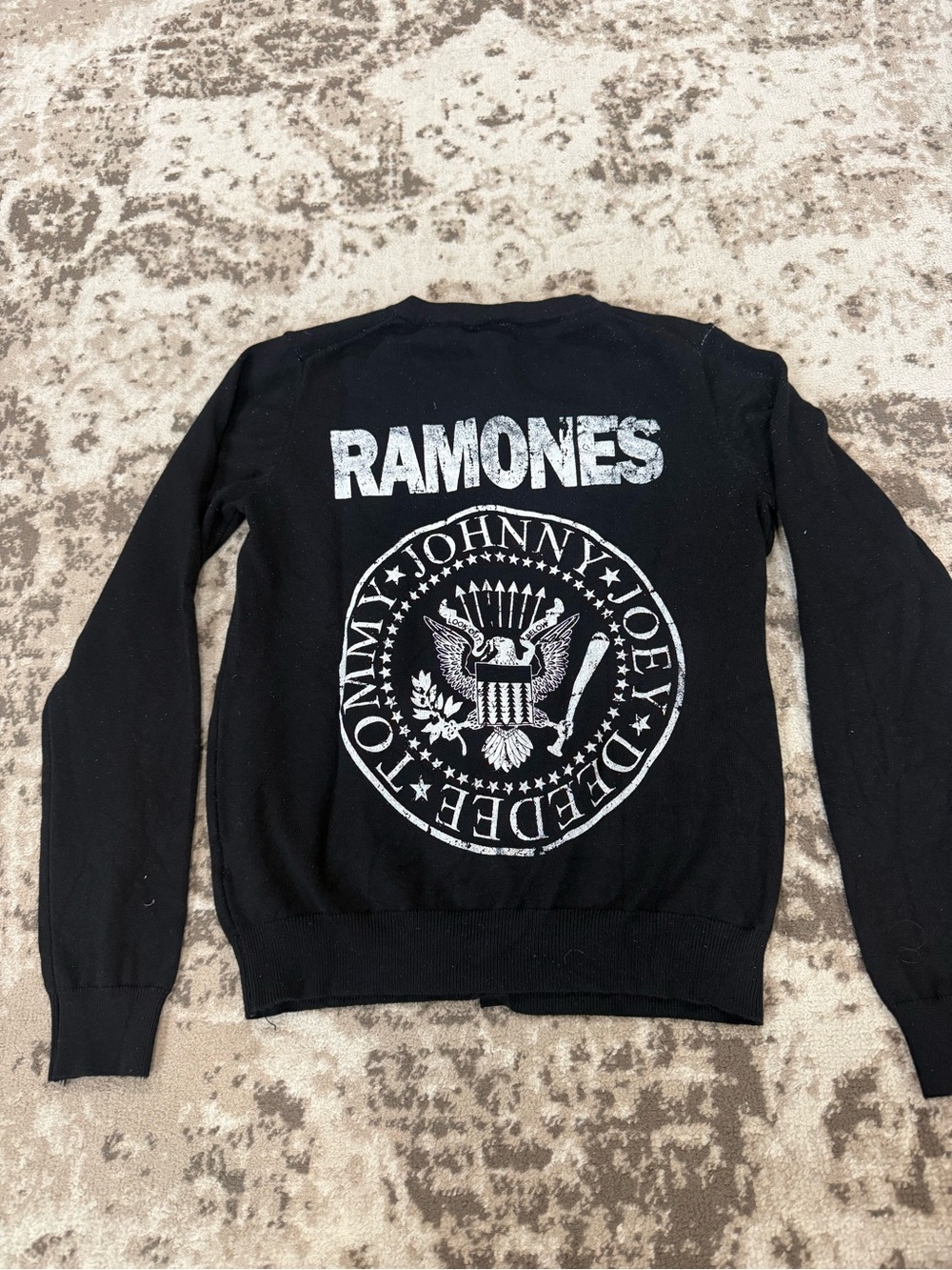 Ramones Black Graphic Cardigan